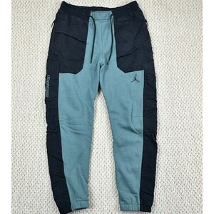 Nike Air Jordan 23 Engineered Hybrid Fleece Jogger Mens M Black/Green Sweatpants
